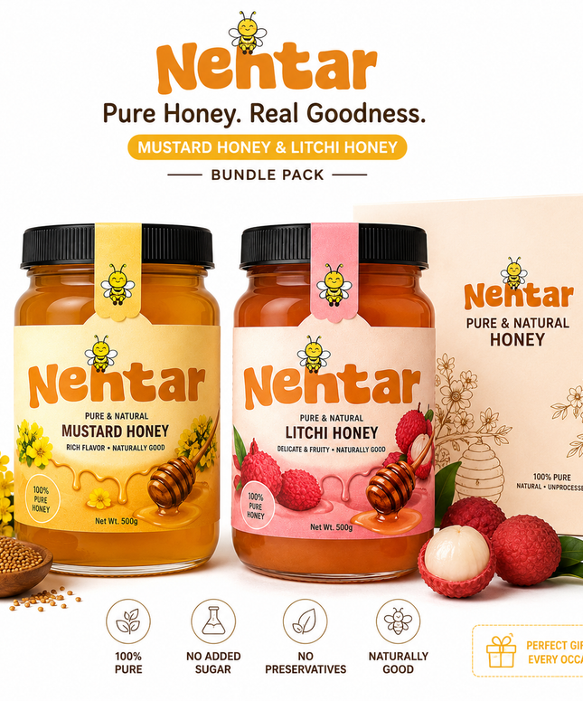 Nehtar Honey Bundle (Litchi & Mustard)